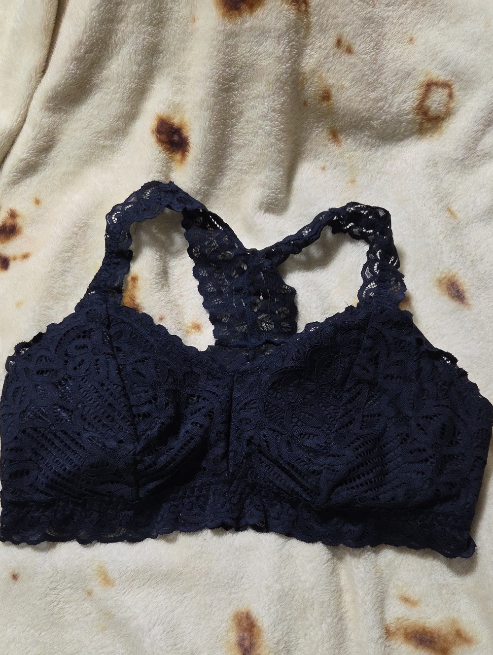 Maurices Navy Lace Racerback Bralette